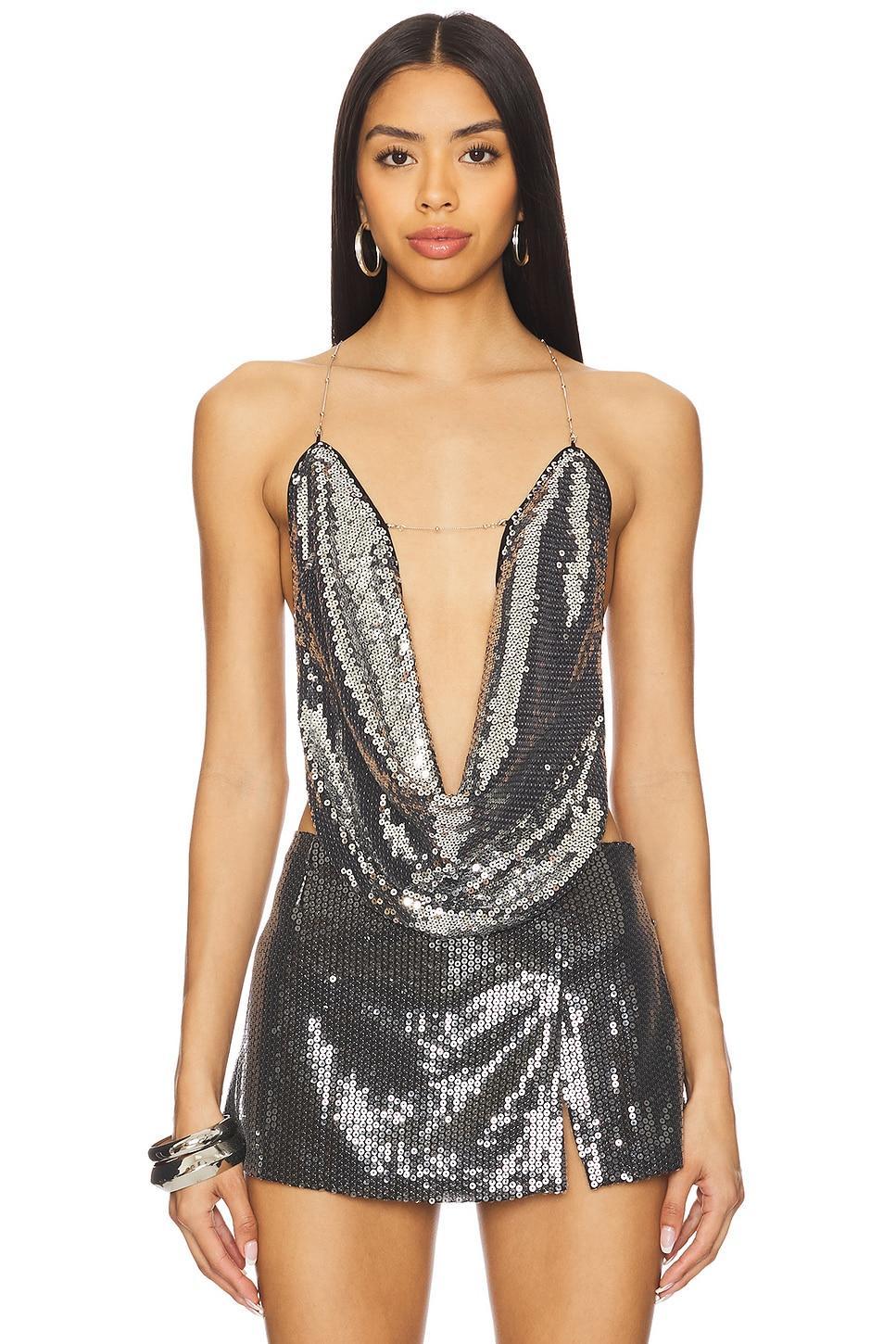 Sequin Asteria Top Jaded London Product Image