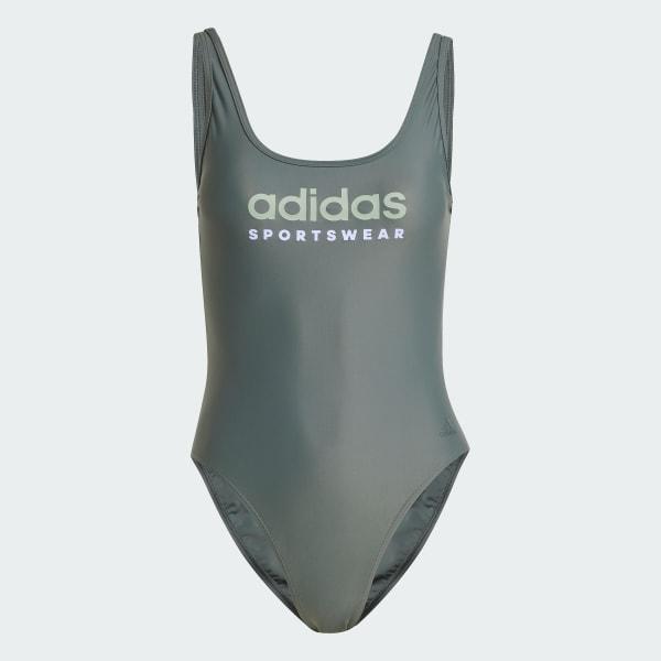 adidas Sportswear U-Back Swimsuit Black 6 Womens Product Image