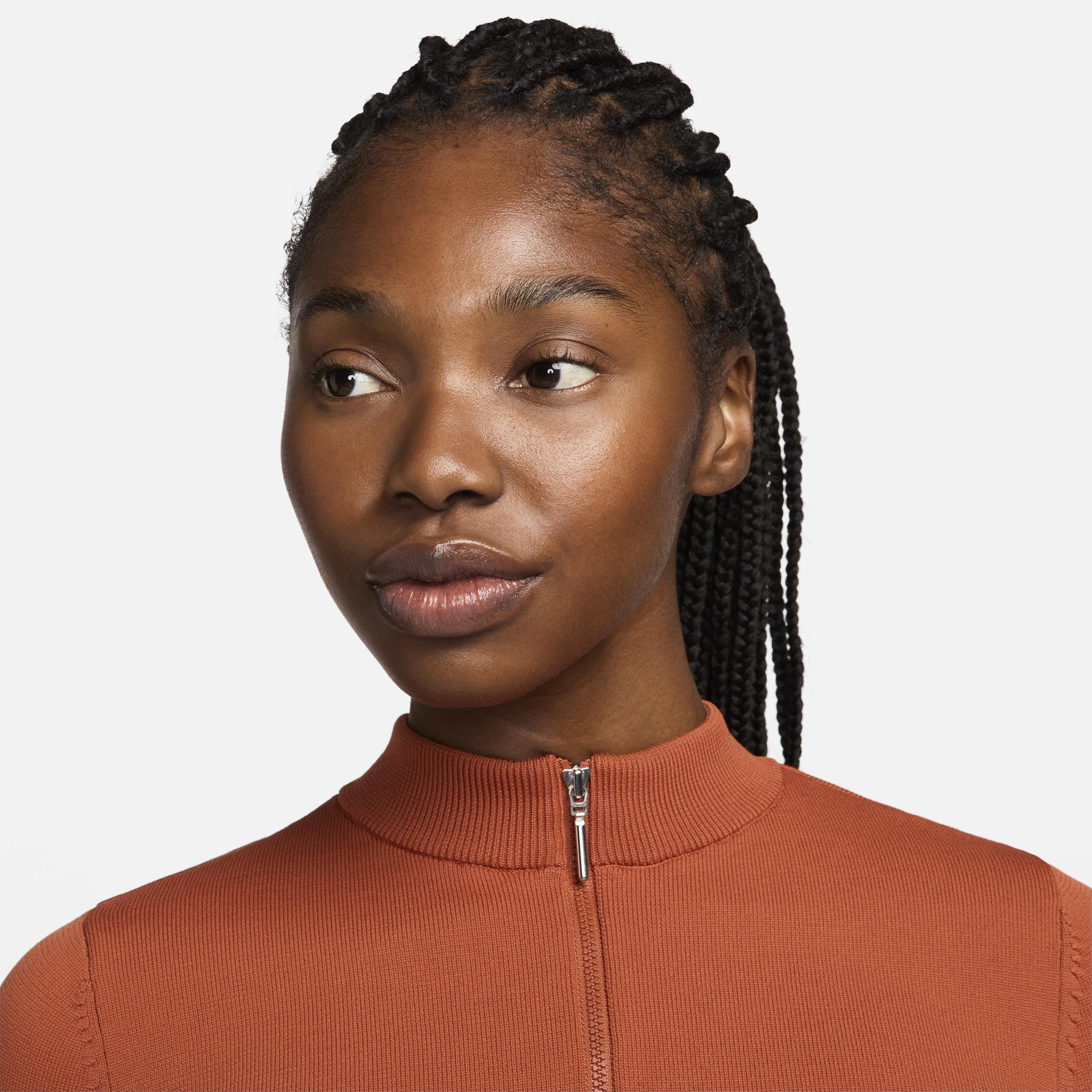 Nike Sportswear Chill Knit Women's Slim Long-Sleeve Cropped Sweater 1/2-Zip Top Product Image