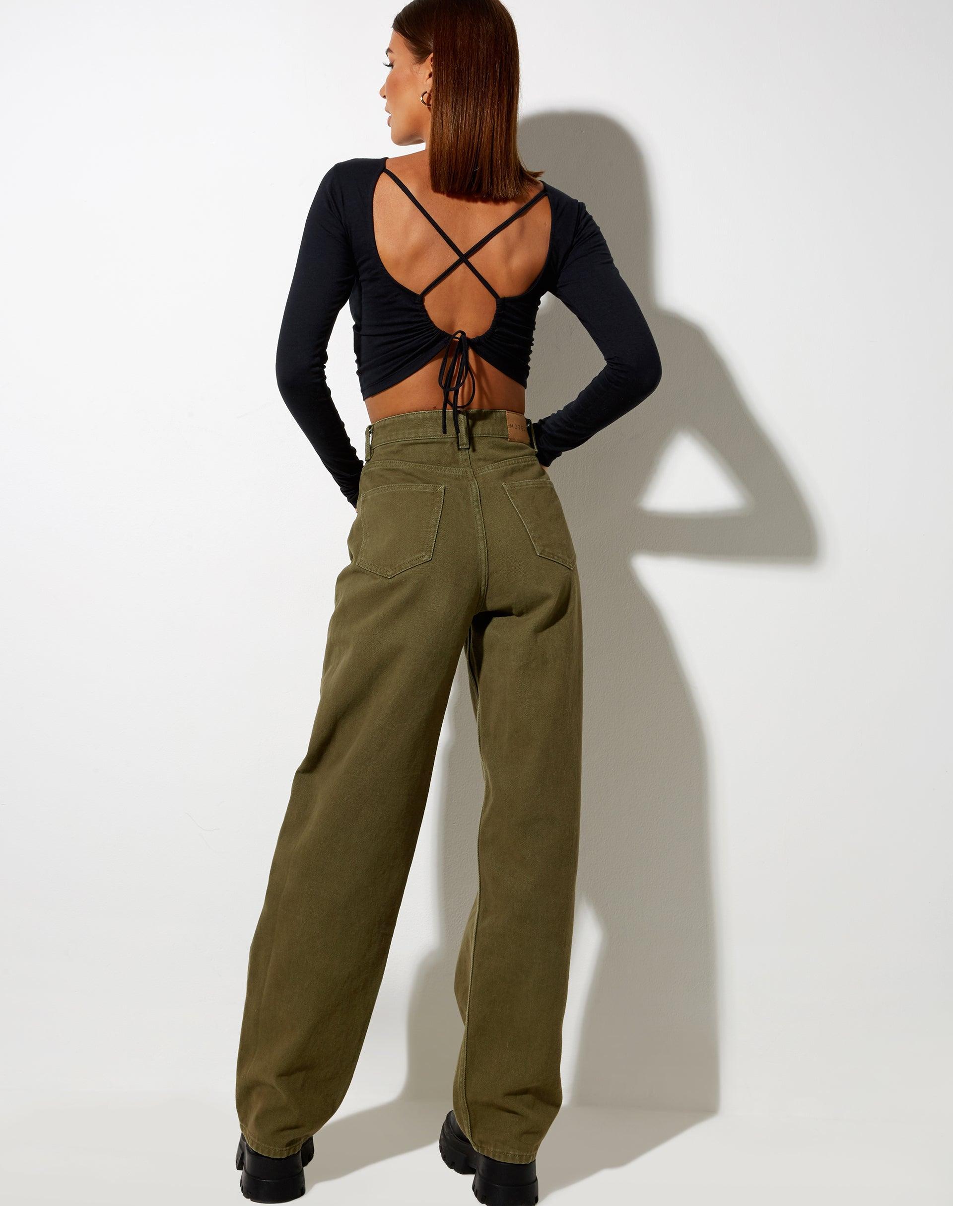 Lali Crop Top in Black Product Image