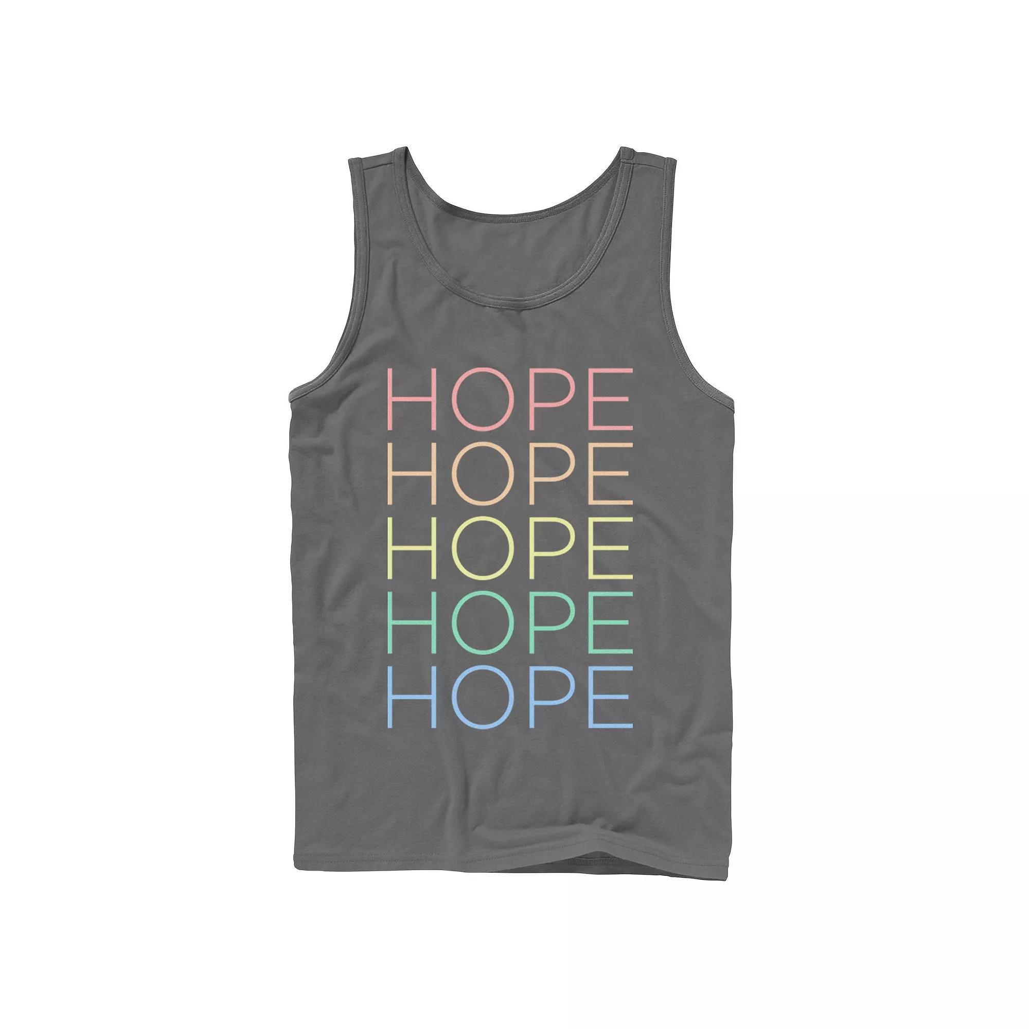 Men's Fifth Sun Hope Text Stack Tank Top, Size: Small, Grey Product Image