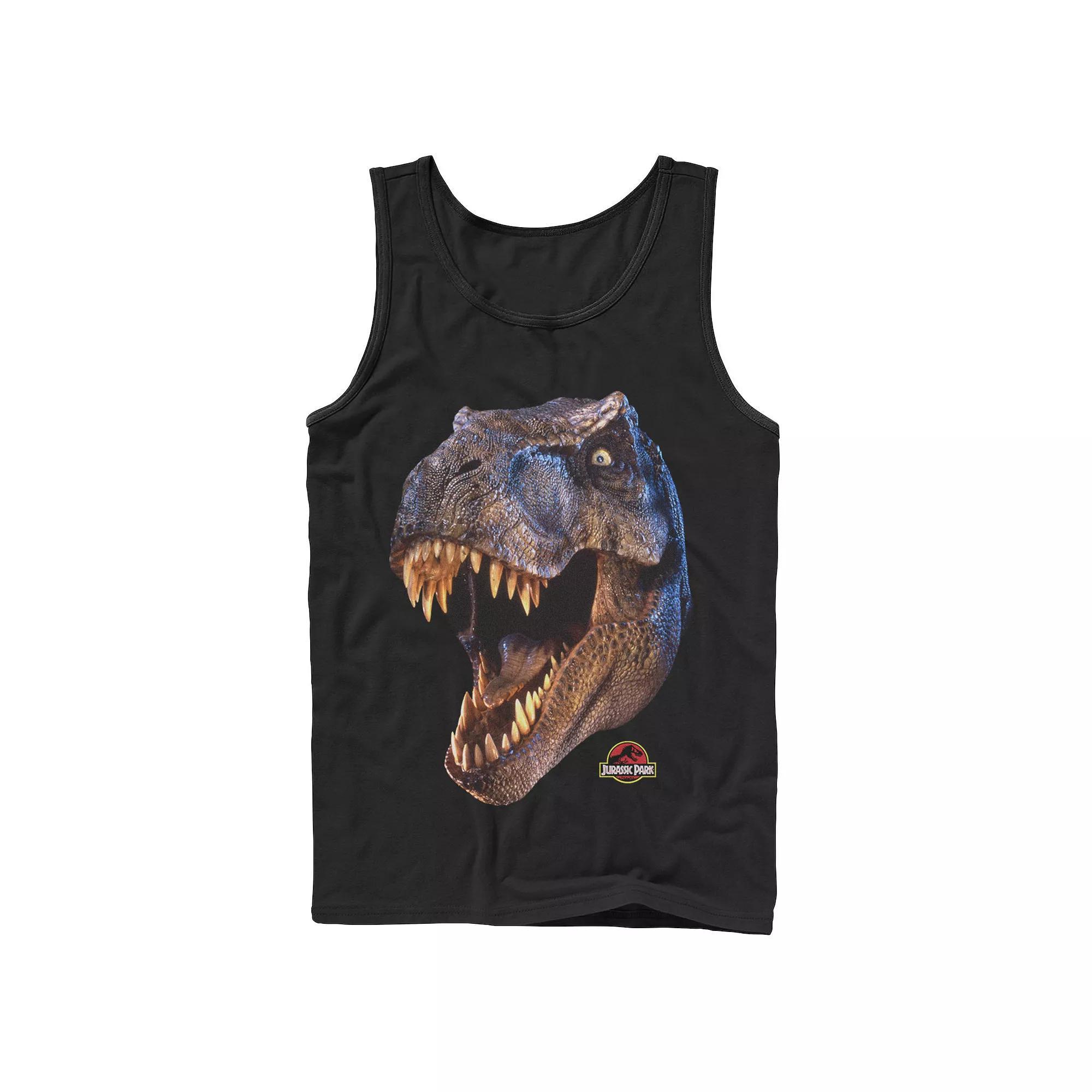 Men's Jurassic Park T-Rex Head Roar Tank Top, Size: XL, Grey Product Image