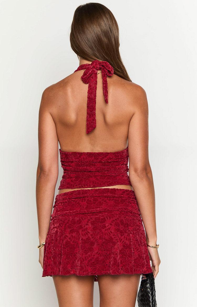 Clancy Red Velvet Crop Top Girls Product Image