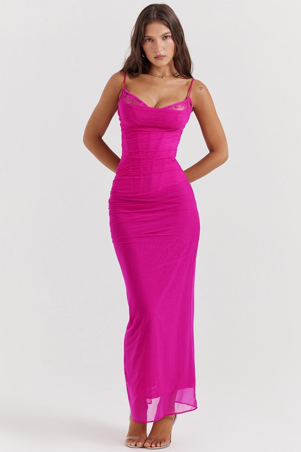 Nalini Fuchsia Maxi Dress Product Image