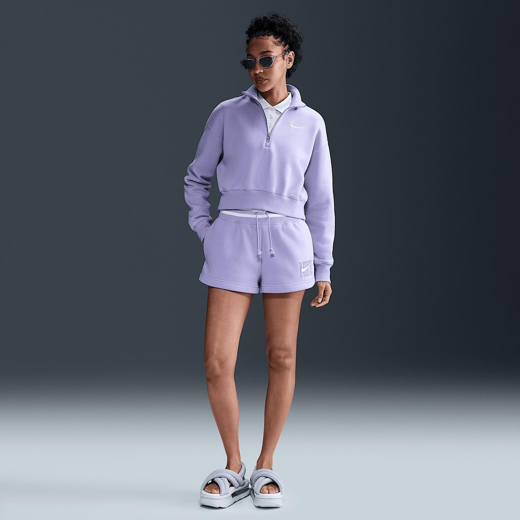 Nike Sportswear Phoenix Fleece Women's High-Waisted Loose Graphic Shorts Product Image