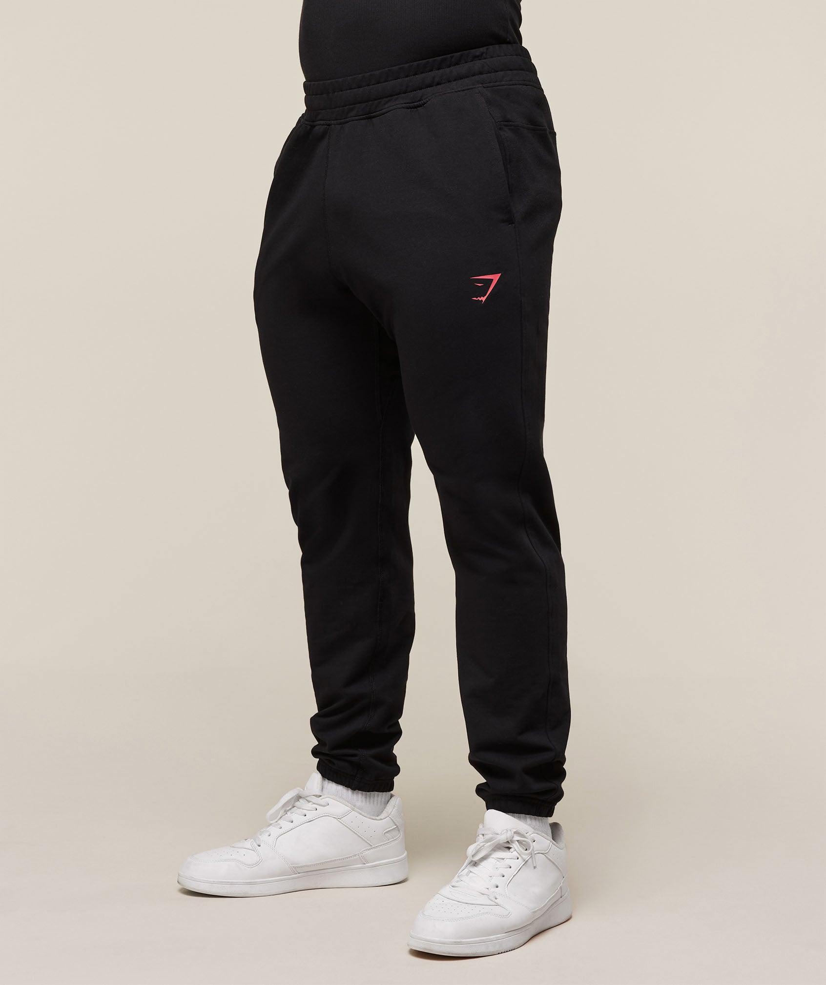 Gymshark Prime Joggers - Black/Vivid Red Male Product Image