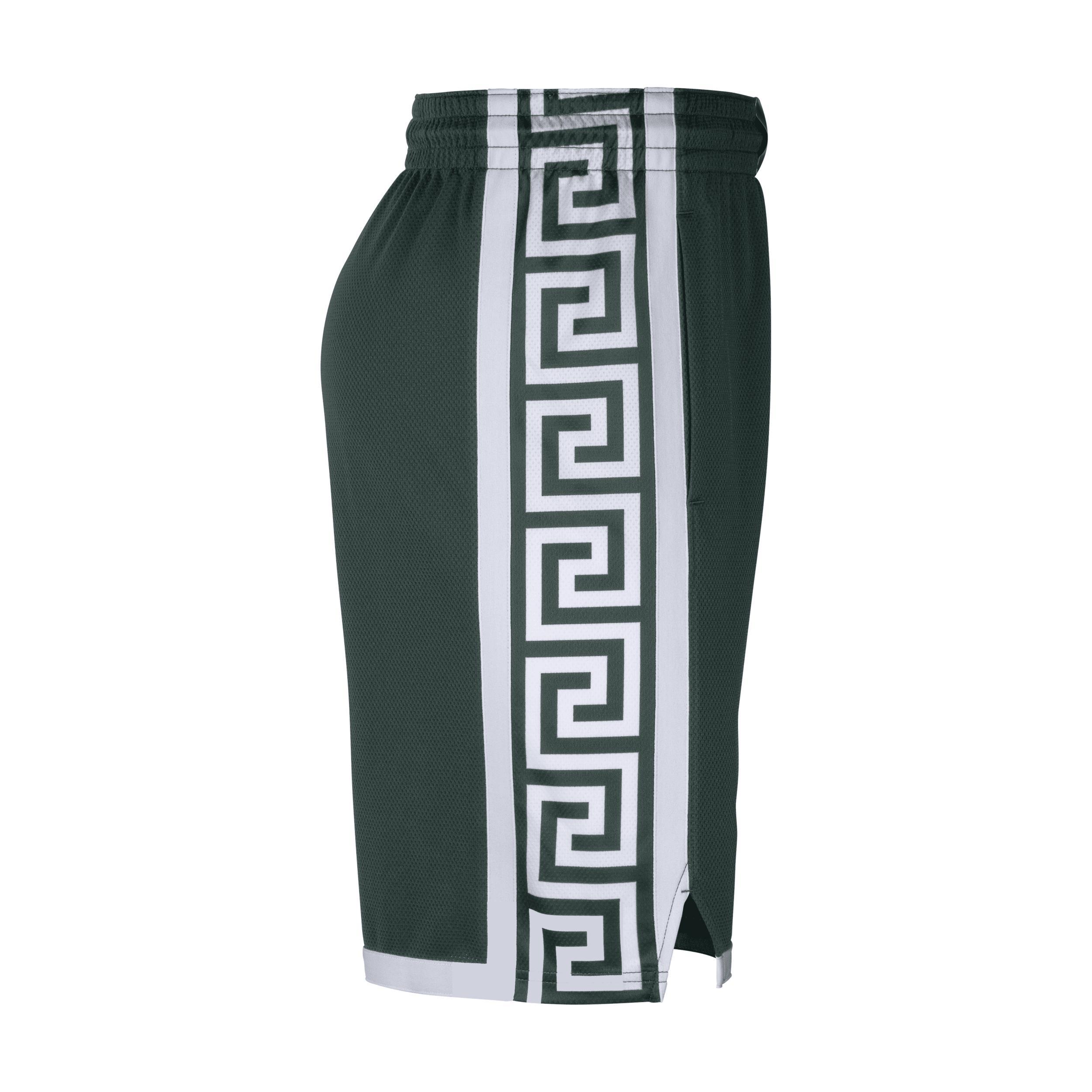 Men's Nike Green Michigan State Spartans Logo Replica Performance Basketball Shorts, Size: Large Product Image