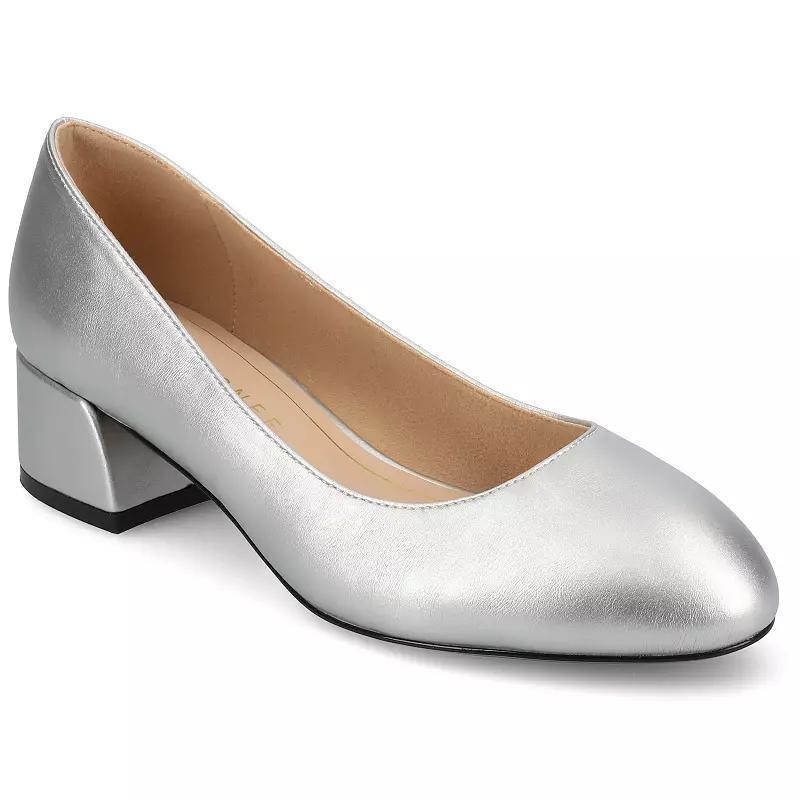 Journee Medium and Wide Width Saarii Womens Slip-On Block Heel Pumps Product Image