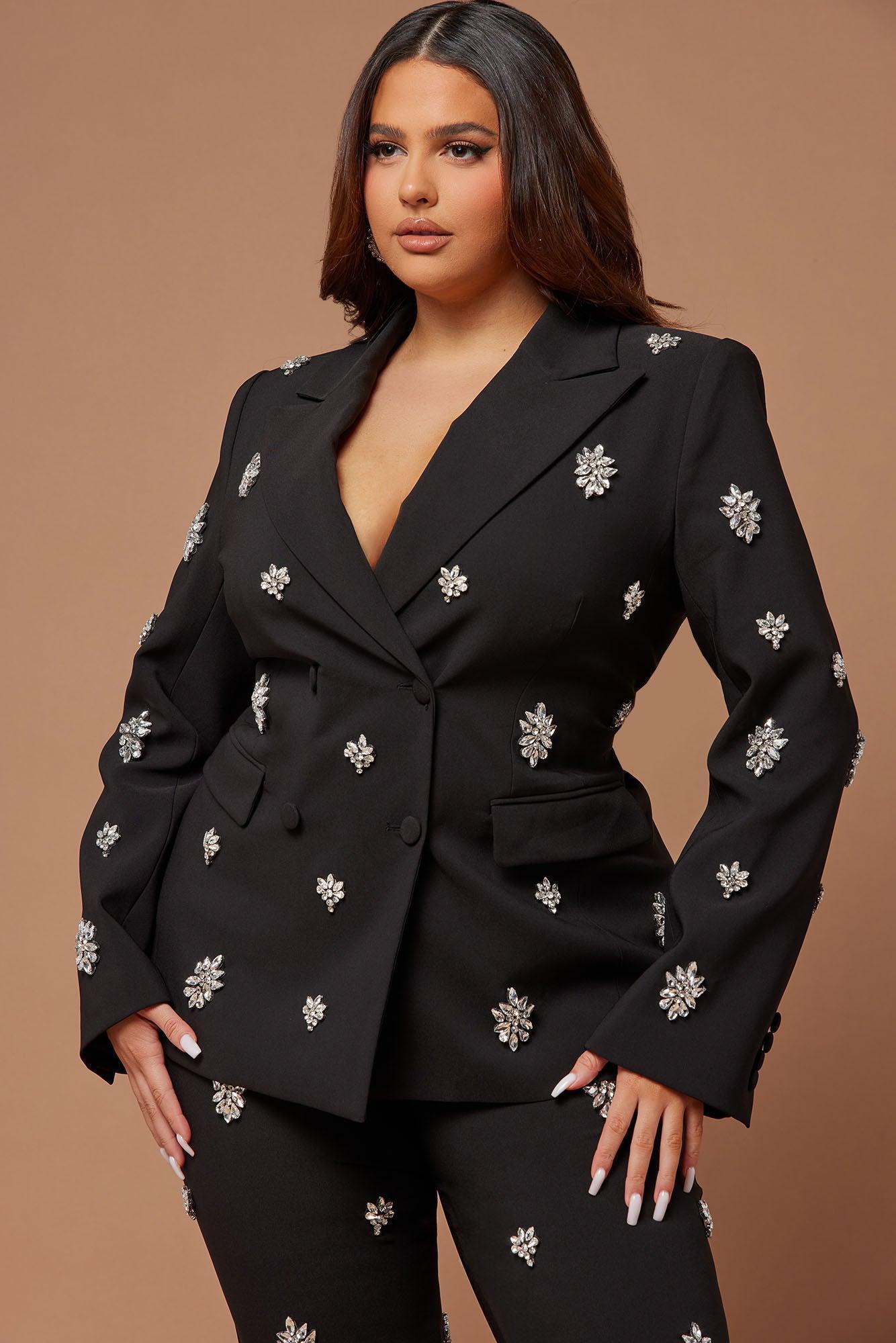 Verona Embellished Jacket - Black Product Image