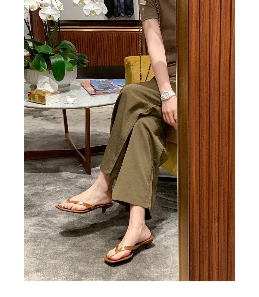 Low Heel Plain Flip Flops (Various Designs) Product Image