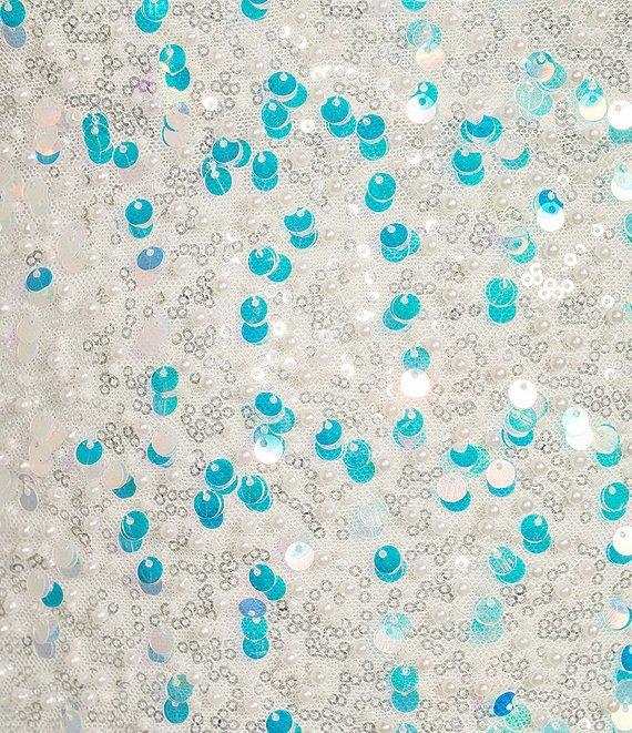 B. Darlin Long Sleeve Sequin And Pearl Beaded Bodycon Dress Product Image