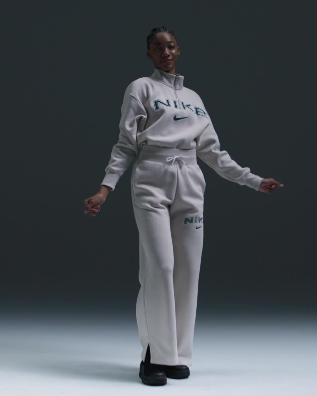 Nike Sportswear Phoenix Fleece Women's High-Waisted Wide-Leg Logo Pants Product Image
