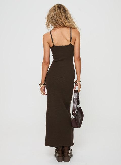Kattan Maxi Dress Chocolate Petite Product Image