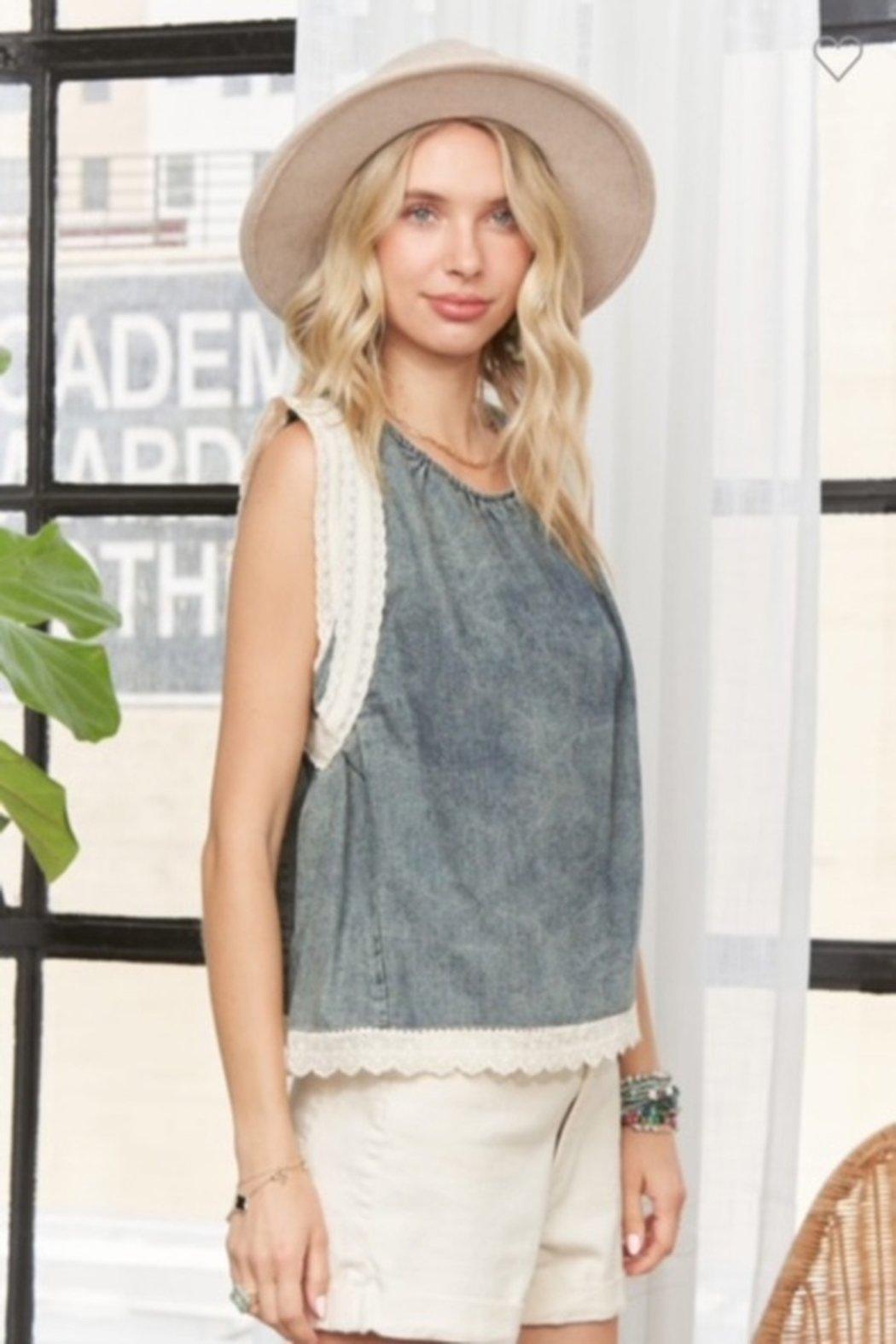 Lace Halter Tank Product Image
