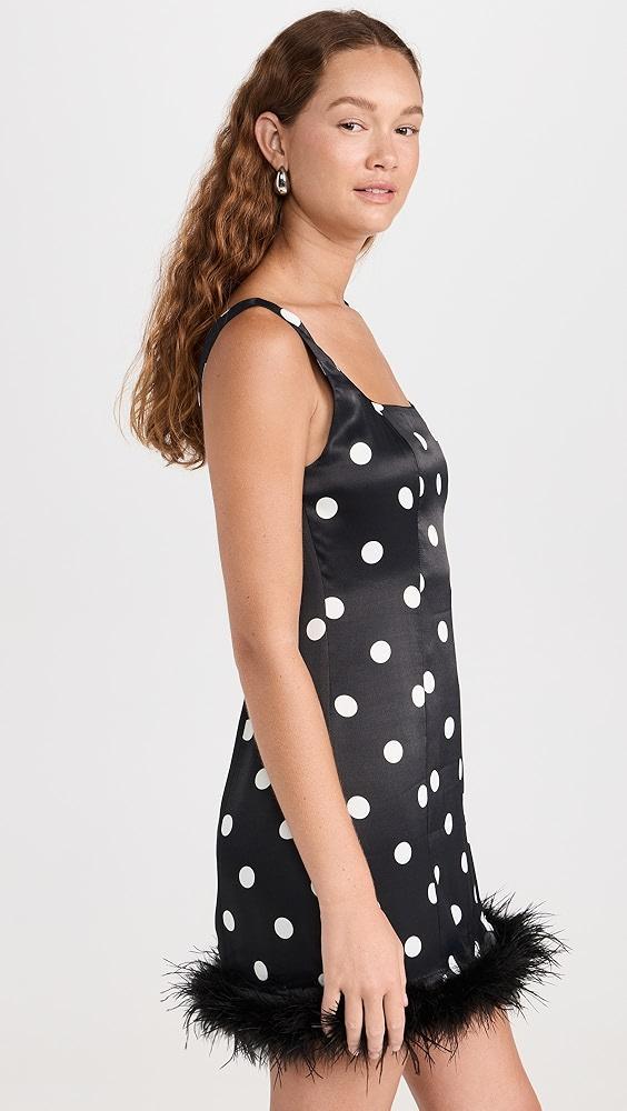 KITRI Edina Black Polka Dot Mini Dress | Shopbop Product Image