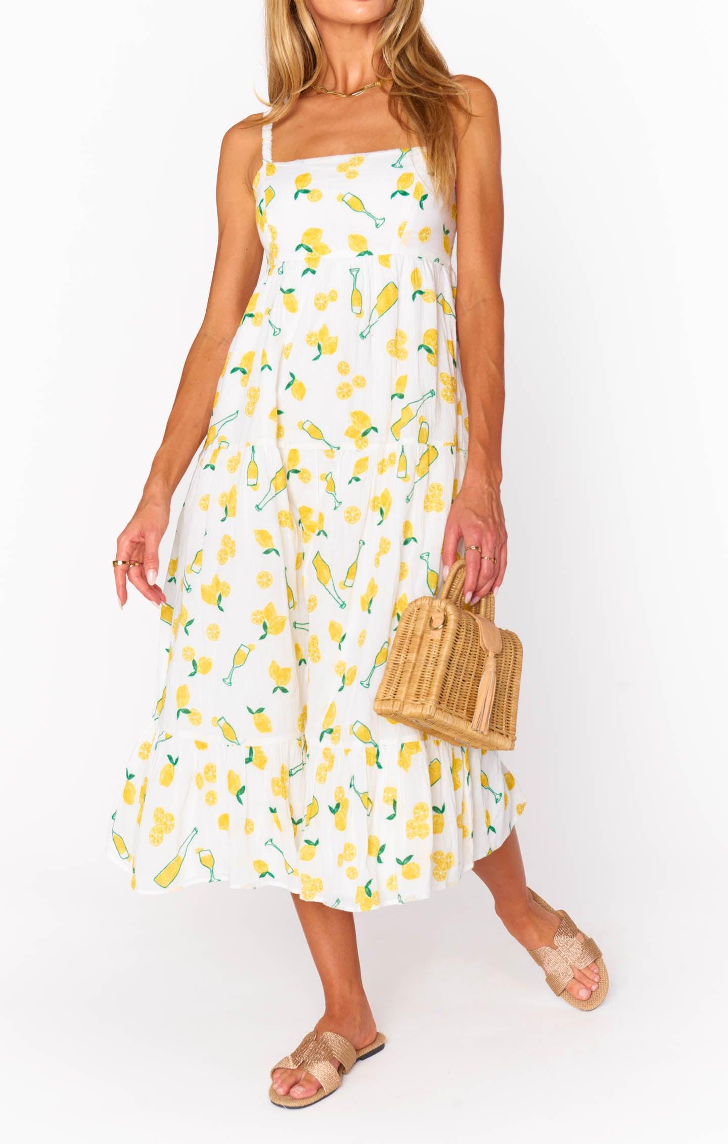 Summer Fling Midi Dress ~ Limoncello Embroidery Product Image