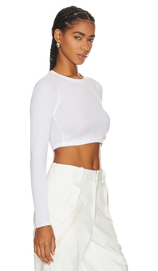 Alexander Wang Ribbed Long Sleeve Cropped Top Product Image