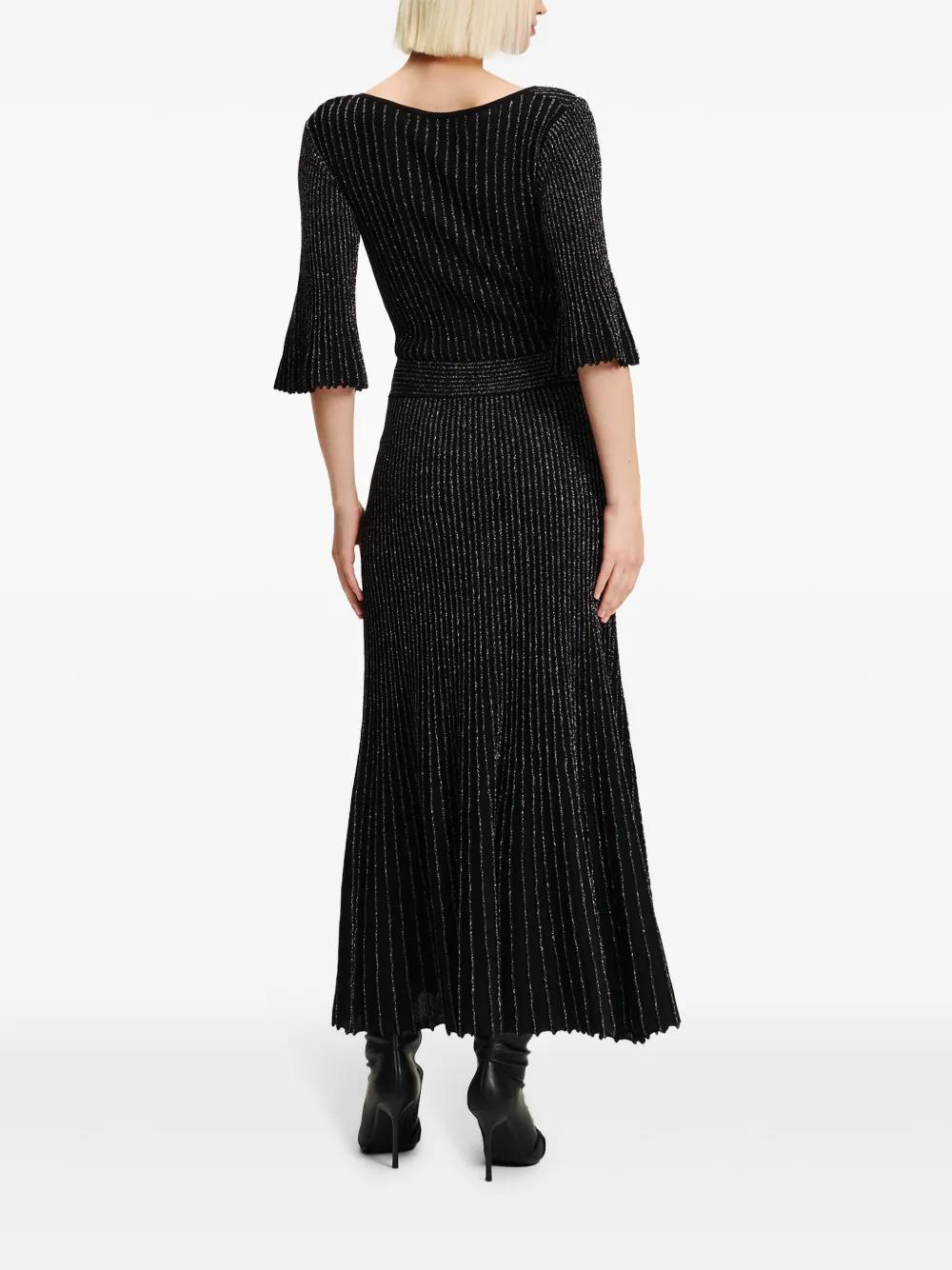 pleated lurex midi dress Product Image