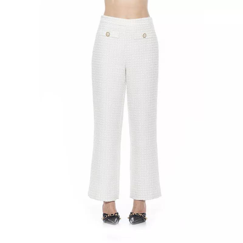 Womens ALEXIA ADMOR Jayden Wide Leg Tweed Pants Product Image
