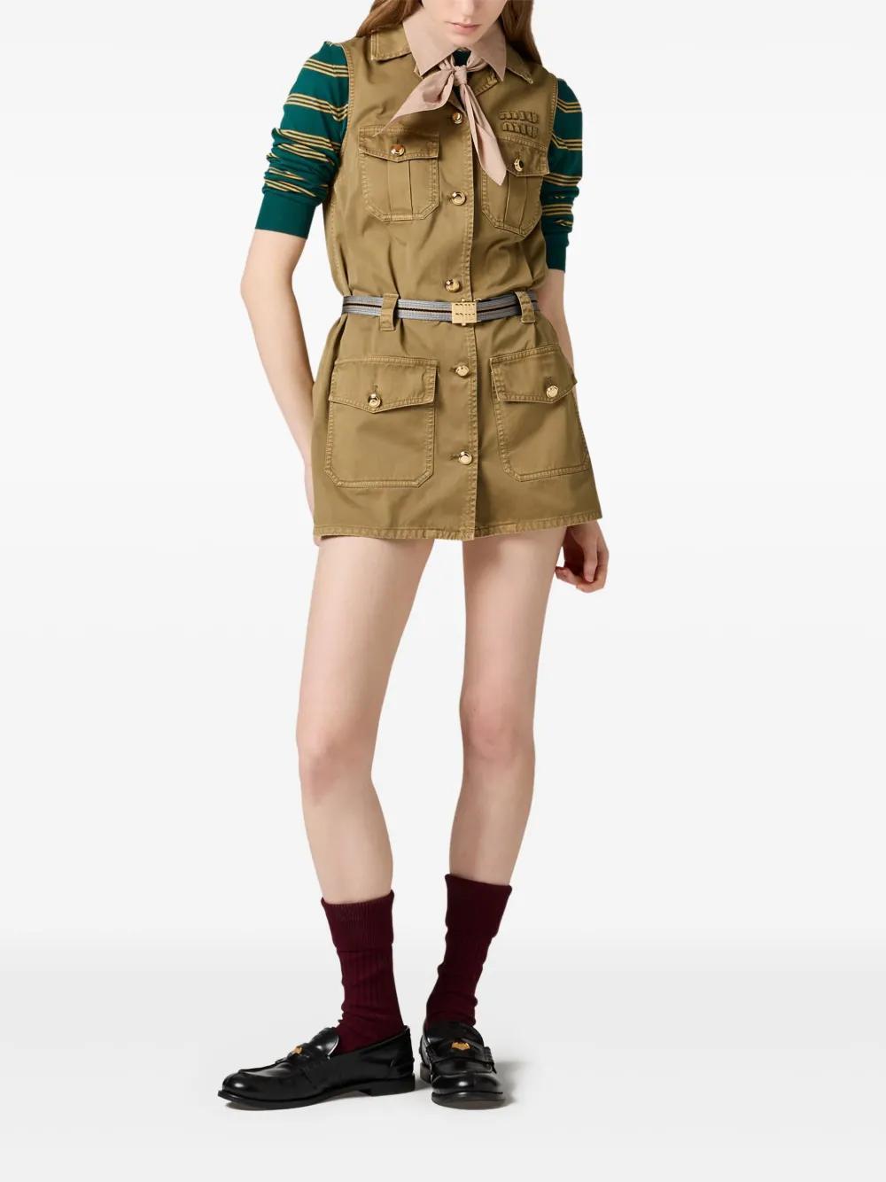 garment-dyed cotton mini dress Product Image