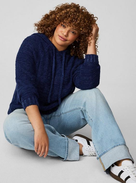 Textured Sweater Hoodie Product Image