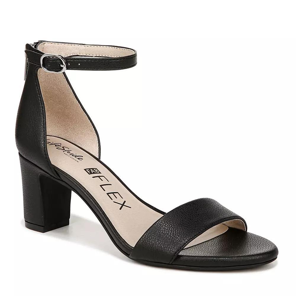 LifeStride Florence Women's Ankle Strap Pumps, Size: 7 Wide, Black Product Image