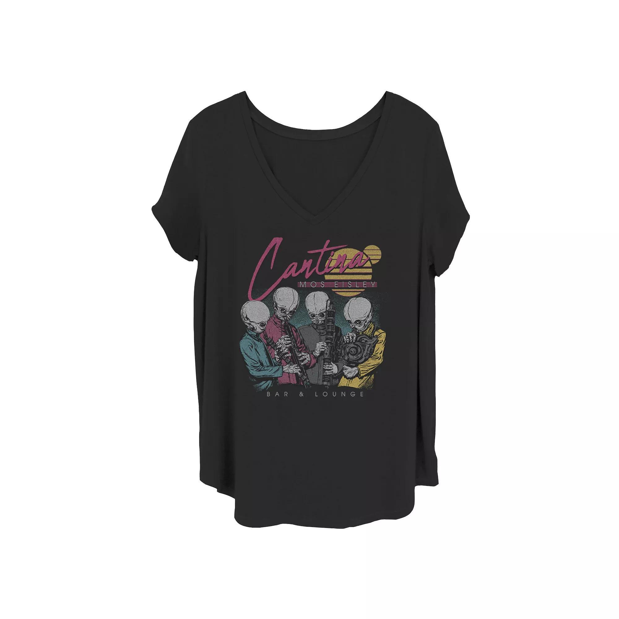 Juniors' Plus Size Star Wars The Rebels Pink Insignia Tee, Girl's, Size: 1XL, Black Product Image