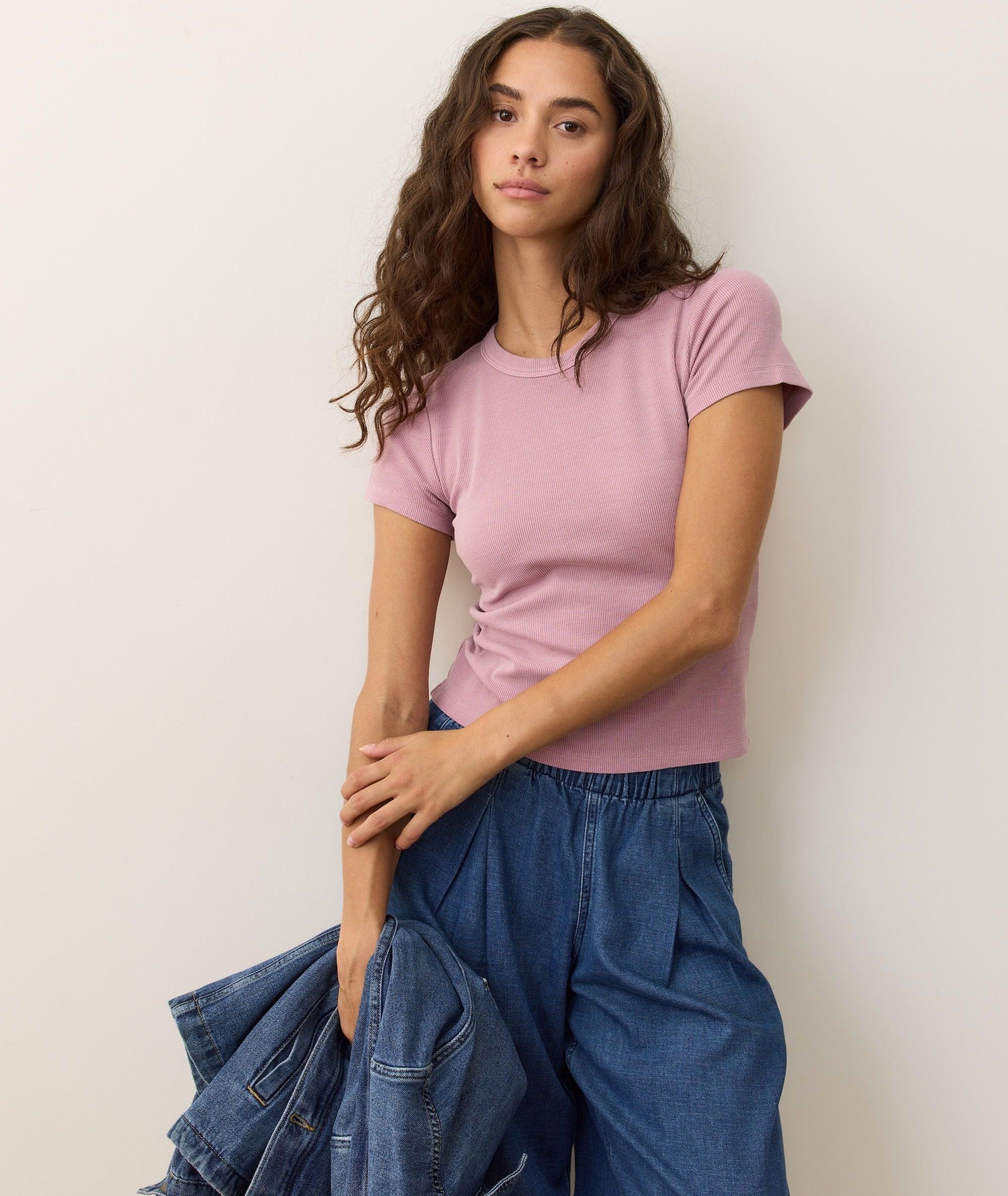 Lexi Rib Sun-In Crew Tee Product Image