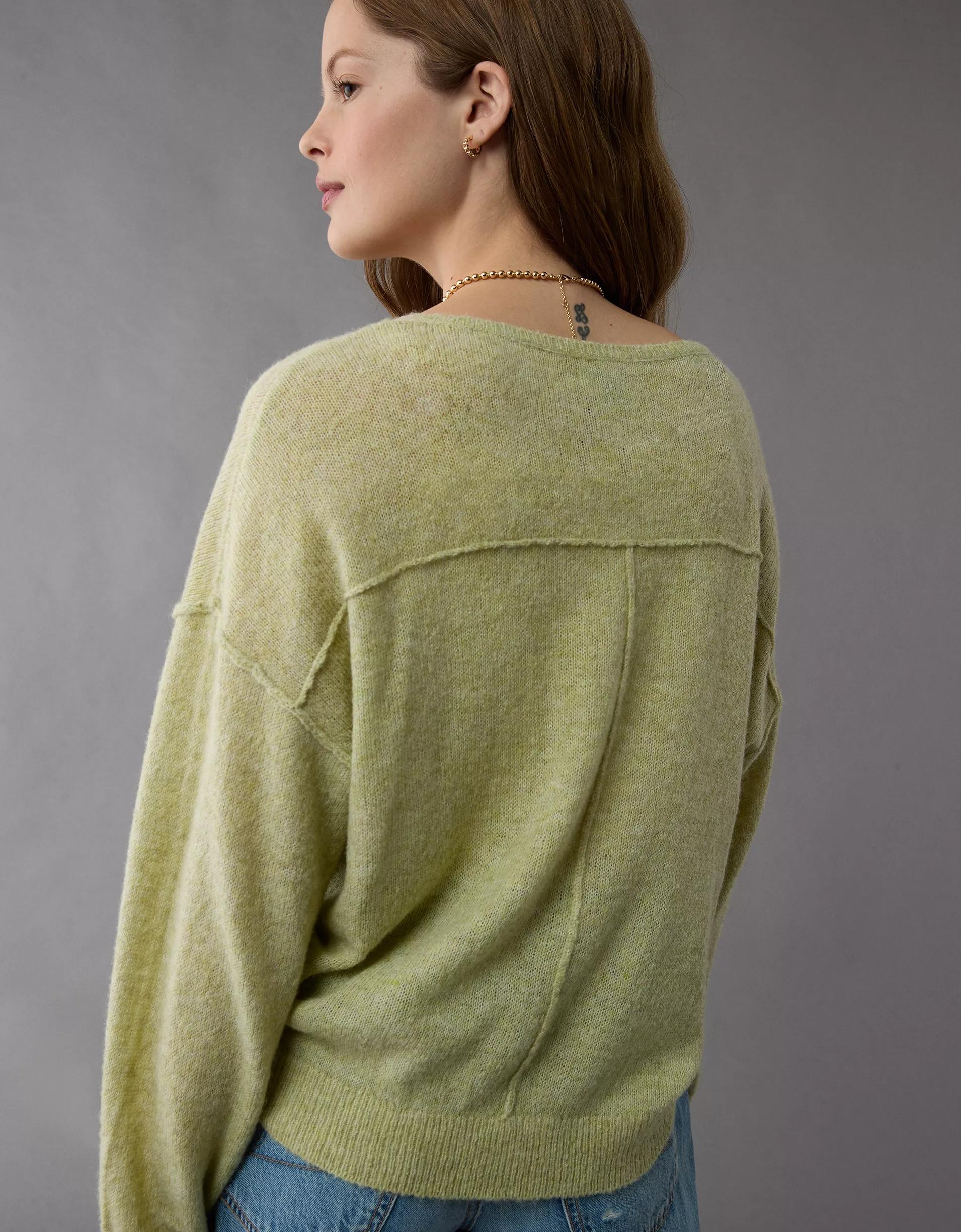 AE Whoa So Soft Notch Neck Sweater Product Image