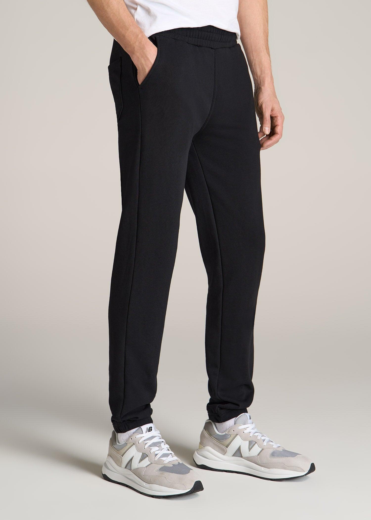 Wearever French Terry Sweatpants for Tall Men in Black Product Image