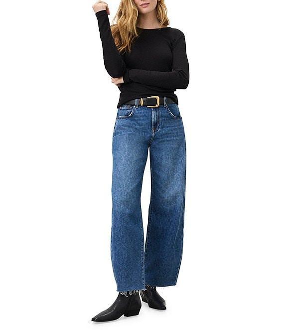 Splendid Knit Classic Crew Neck Long Sleeve Tee Product Image