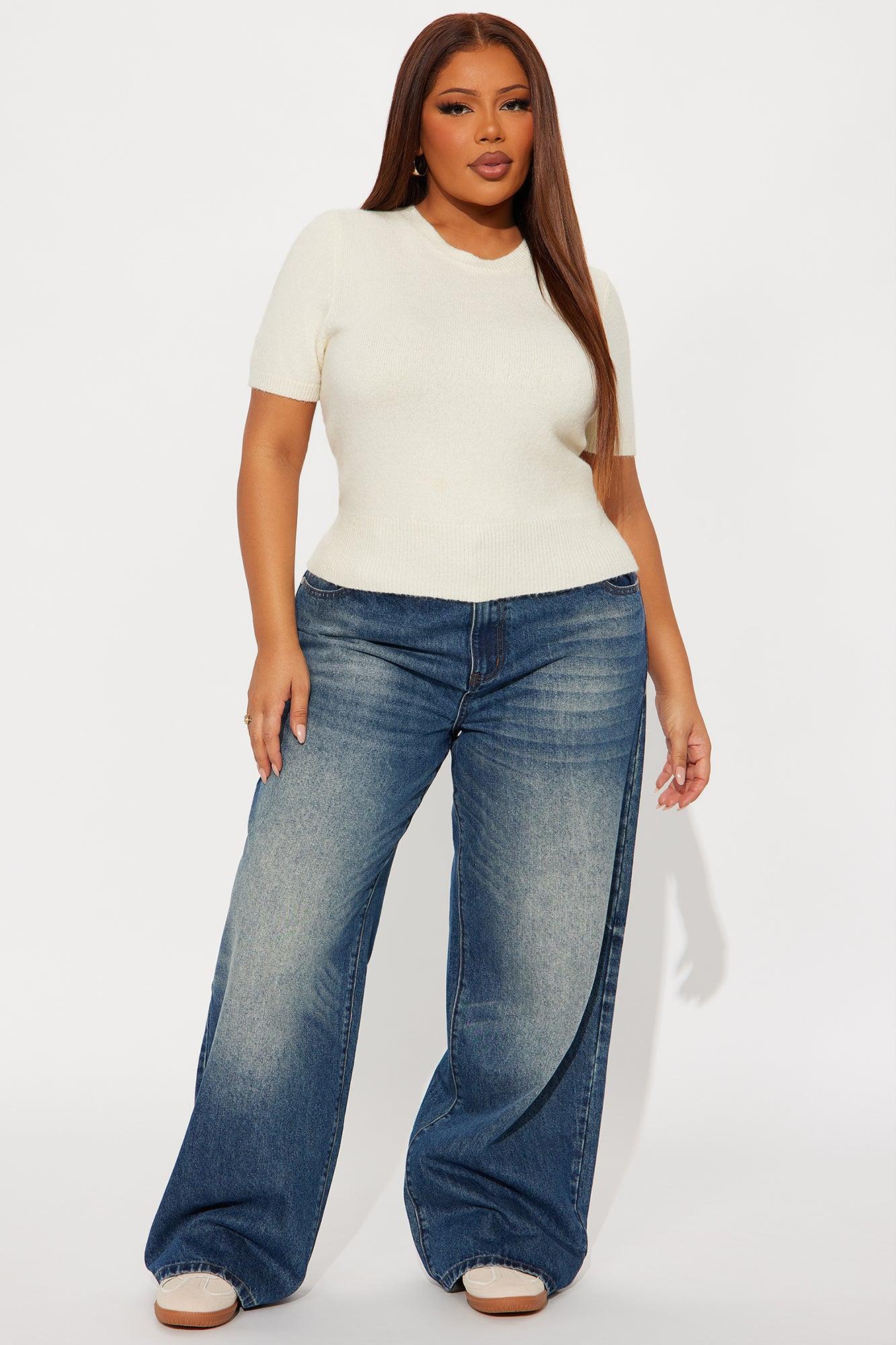 Living For The Weekend Pullover Sweater - Cream Female Product Image