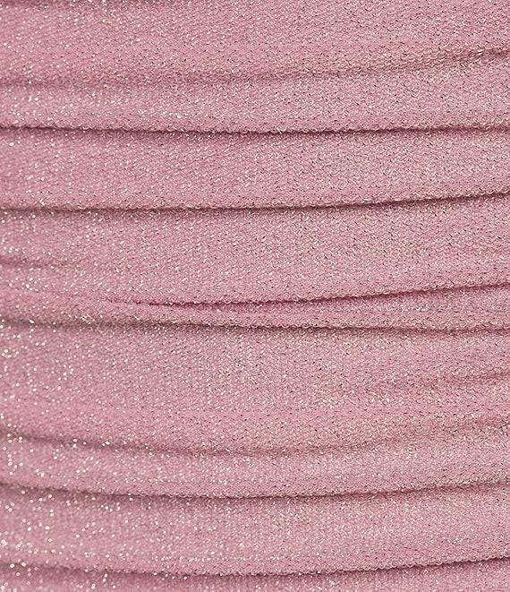 Jump Spaghetti-Strap Square Neck Ruched Glitter Knit Bodycon Dress Product Image