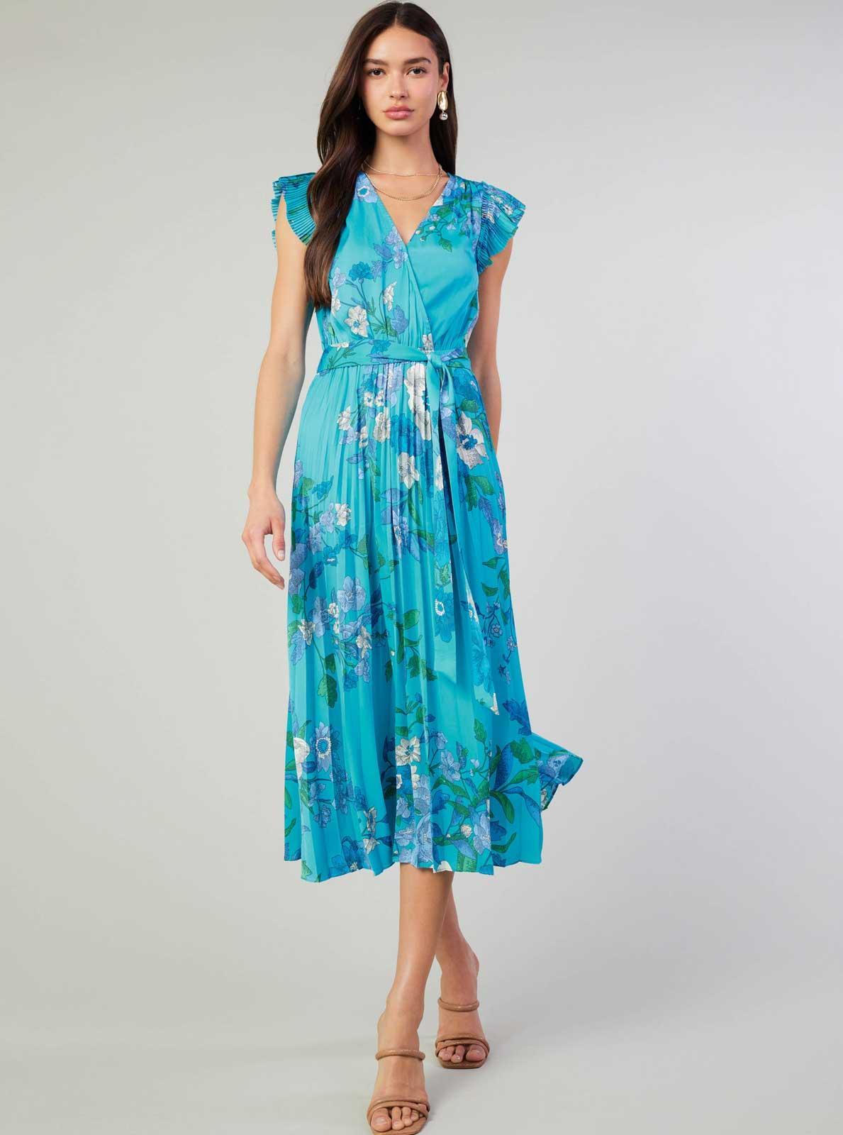 Floral Surplus Midi Dress Product Image