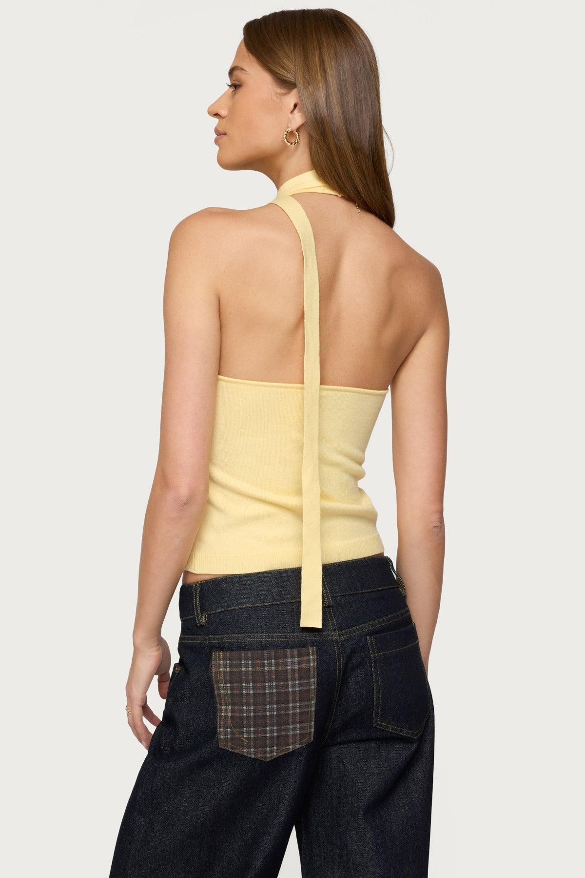 Two Piece Knit Halter Top Product Image