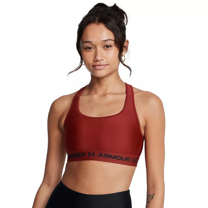 Under Armour Crossback 2.0 Medium-Impact Sports Bra, Women's, Size: XL, Rebel Dark Pink Product Image