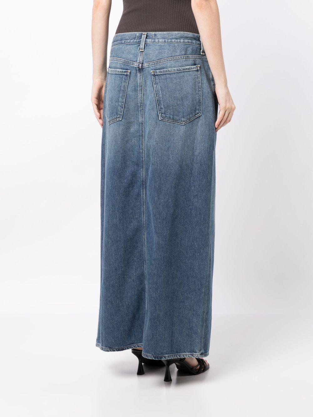 Leif mid-rise denim maxi skirt Product Image
