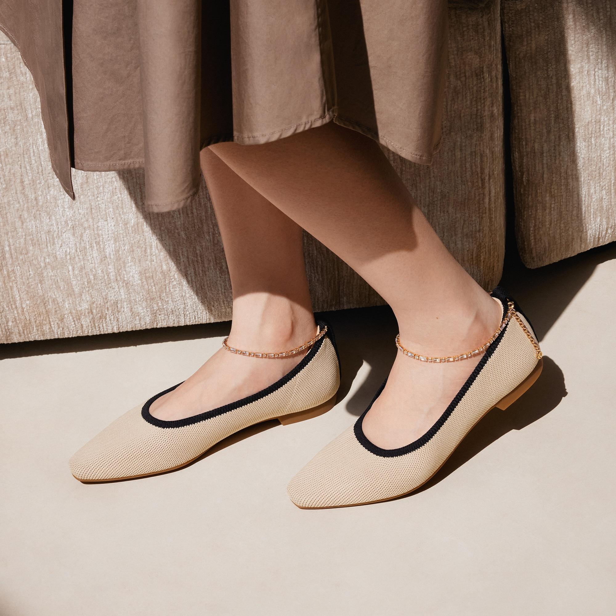 Mini Square-Toe Flats (Kathleen) Product Image