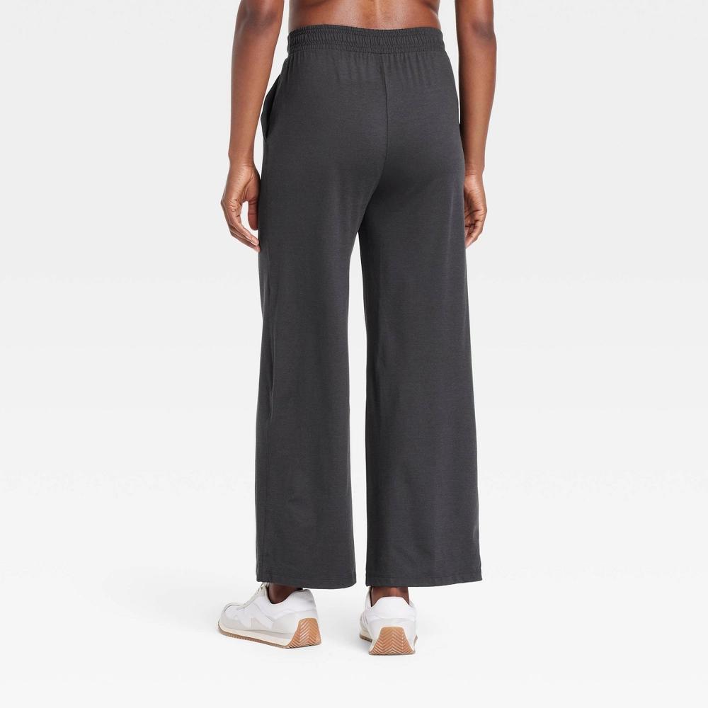 Women's Soft Stretch High-Rise Wide Leg Pants - All In Motion™ Heathered Black XS Product Image