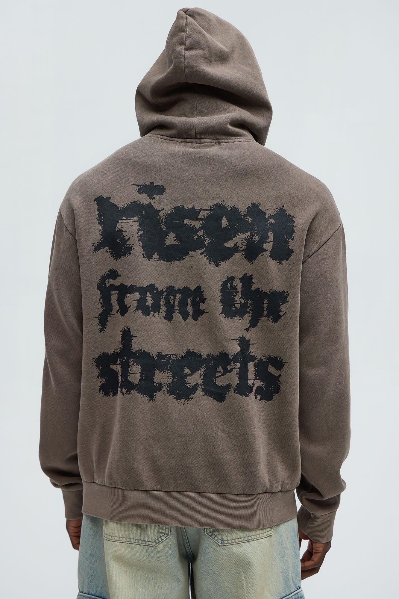 Tyson Raised By The Streets Hoodie - Charcoal Product Image