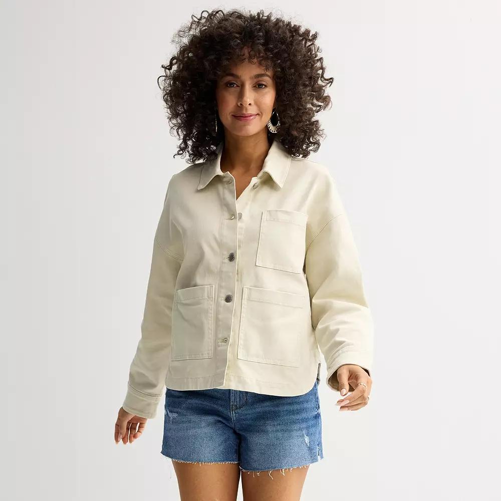 Women's Sonoma Goods For Life® Utility Shacket, Size: XS, Earthmover Product Image