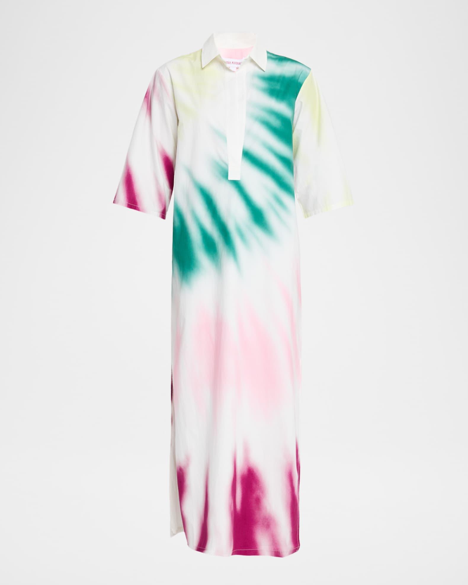 Tie-Dye Caftan Shirtdress Product Image