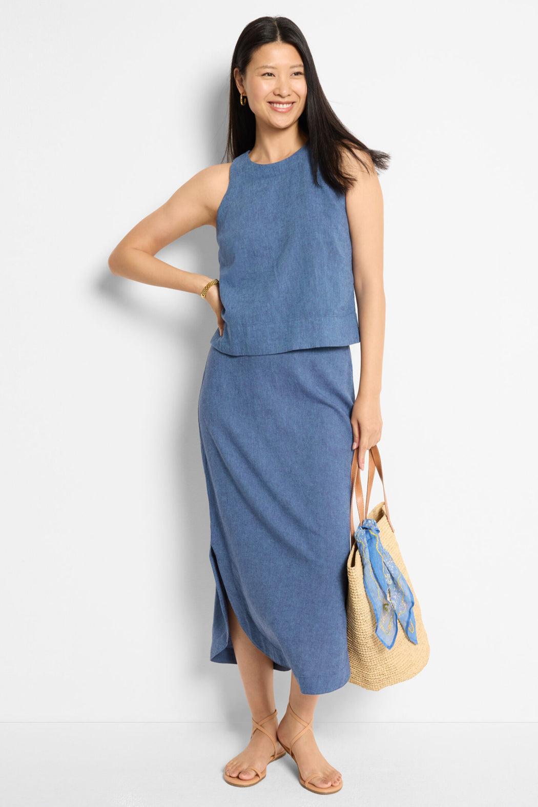 Rumba Linen Pop On Tank- Product Image