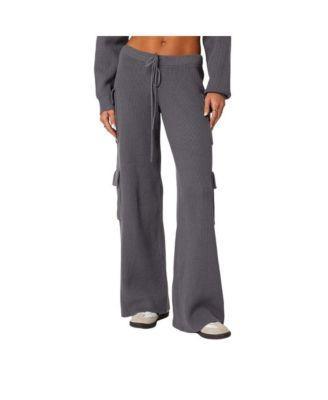 Edikted Womens Wynter Knit Cargo Pants Product Image