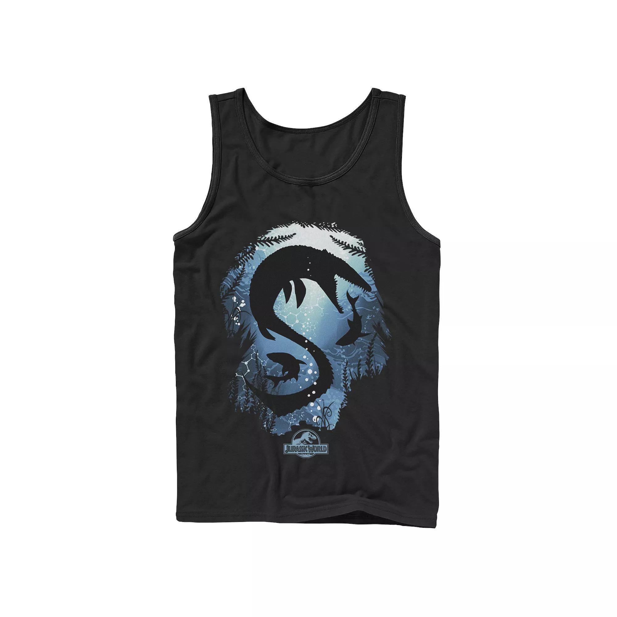 Men's Jurassic World Under Water Fears Graphic Tank Top, Size: XXL, Black Product Image