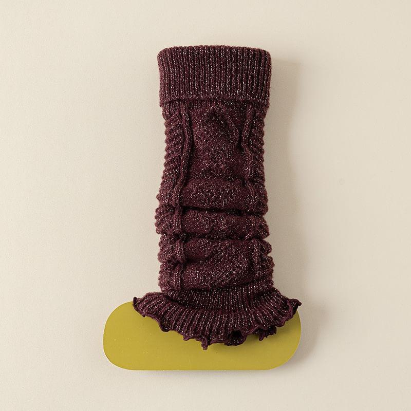 Lettuce Edge Knit Leg Warmers Product Image