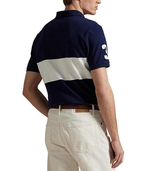 Polo Ralph Lauren Classic Fit Big Pony Bold Stripe Mesh Short Sleeve Polo Shirt Product Image