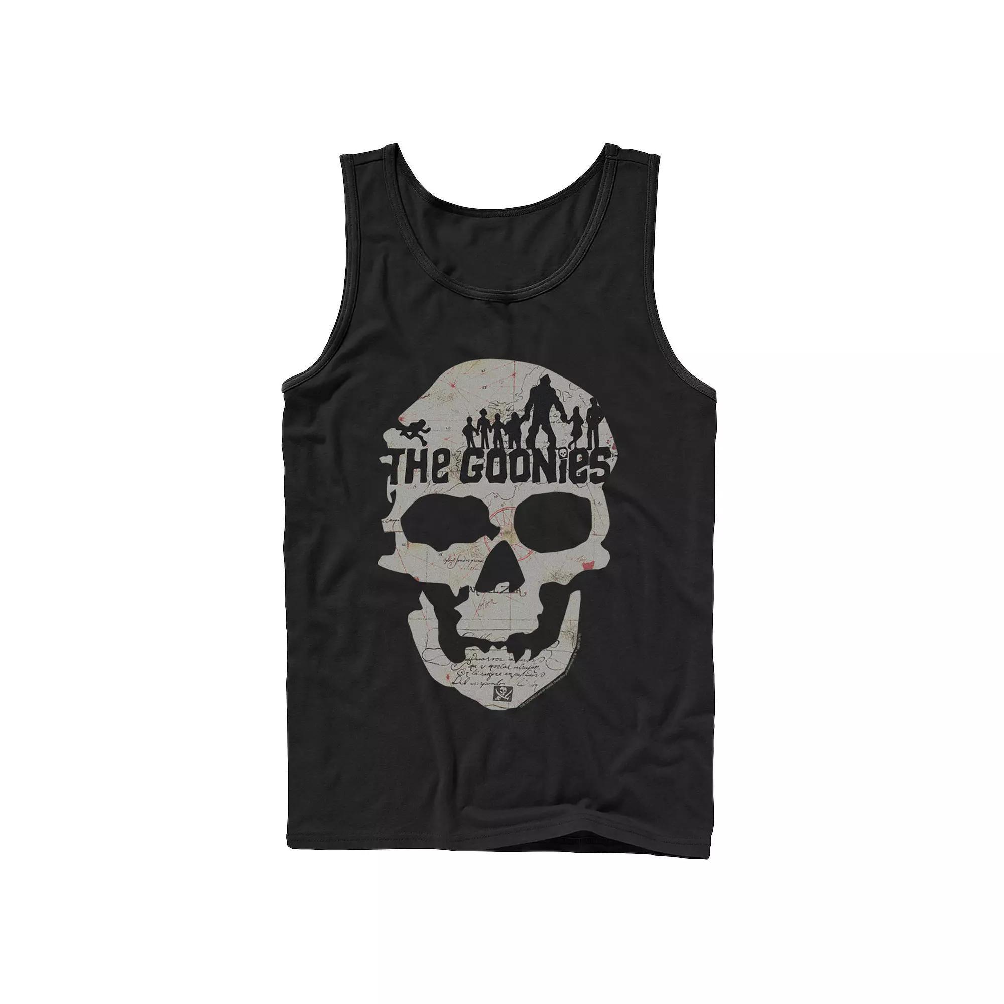 Men's The Goonies Skeleton Map Poster Tank Top, Size: XL, Black Product Image