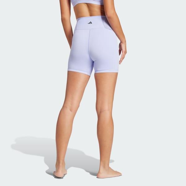 adidas All Me 5-Inch Short Leggings Violet Tone XL Womens Product Image