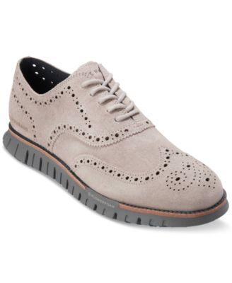 Cole Haan Mens ZERGRAND Remastered Wingtip Suede Oxfords Product Image